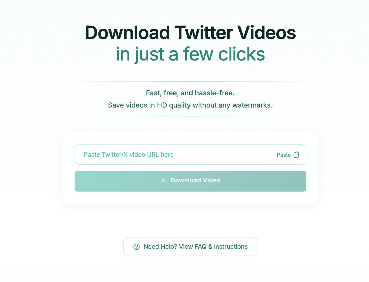 TwitDown 网站界面截图